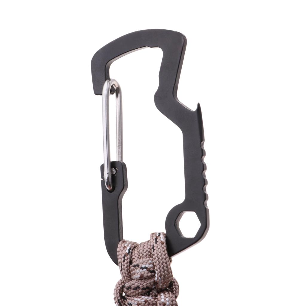 3x Outdoor Sports Molle Paracord Keychain Carabiner Belt Clip