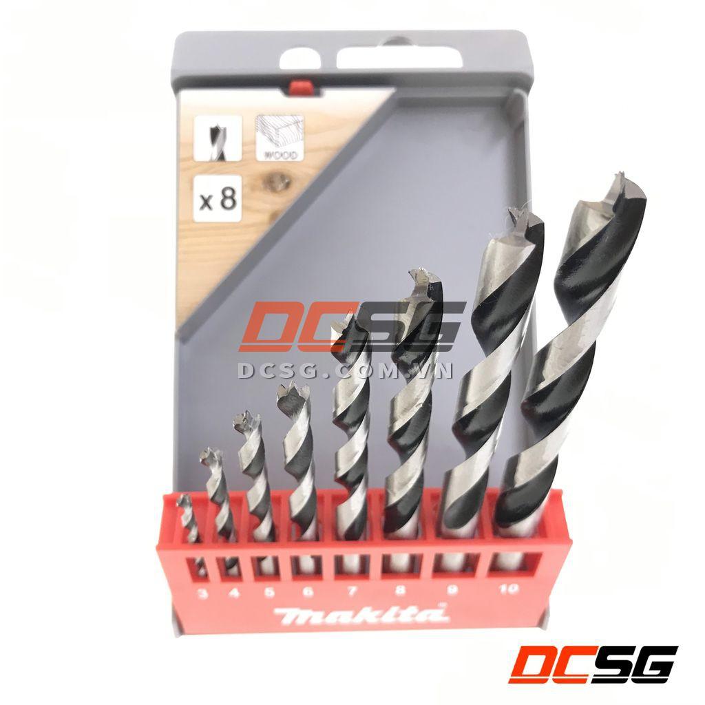 Bộ mũi khoan gỗ chân tròn 8 cái Makita D-57227 | DCSG