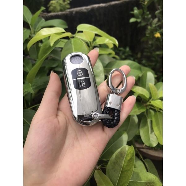 BAO KHÓA BẰNG SILICON VÀ MÓC KHÓA INOX 2 NÚT DÙNG CHUNG CHO CÁC XE MAZDA 3, MAZDA 2, CX5