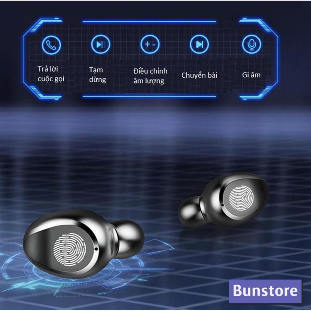 Tai nghe Bluetooth AMOI F9 TWS 5.0 bản QUỐC TẾ không dây cảm ứng chống nước IPX5, chống ồn tích hợp sạc dự phòng 2500mAh