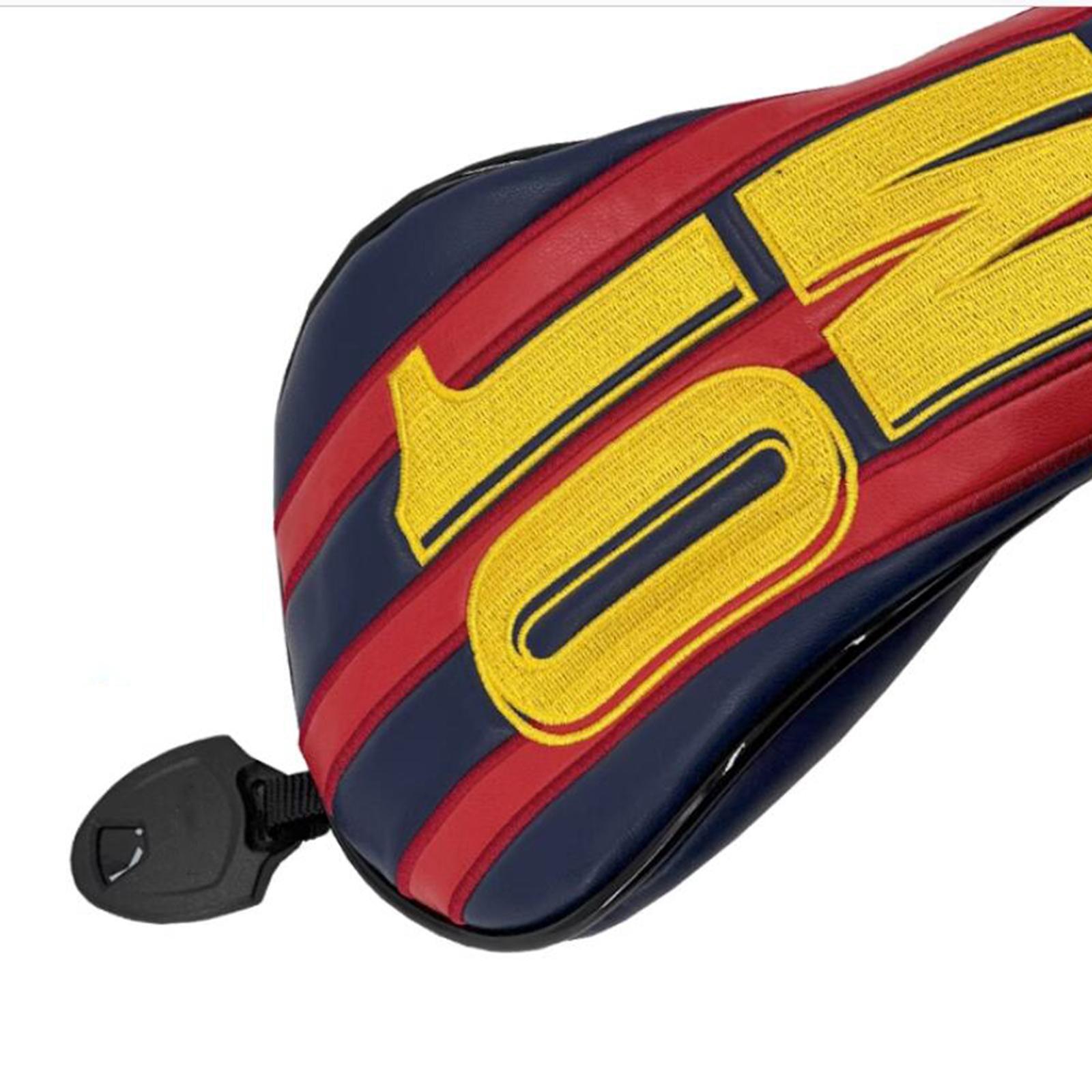 4x Golf Headcover Golf Driver Cover, Fairway Wood Cover, Hybrid Head Cover Leather Cover, Golf Club Cover for Driver and Woods