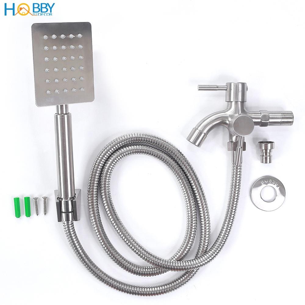 Bộ vòi sen tắm kèm củ sen lạnh dây sen 1.5m Hobby Home Decor CSV1 chuẩn Inox 304 không rỉ sét