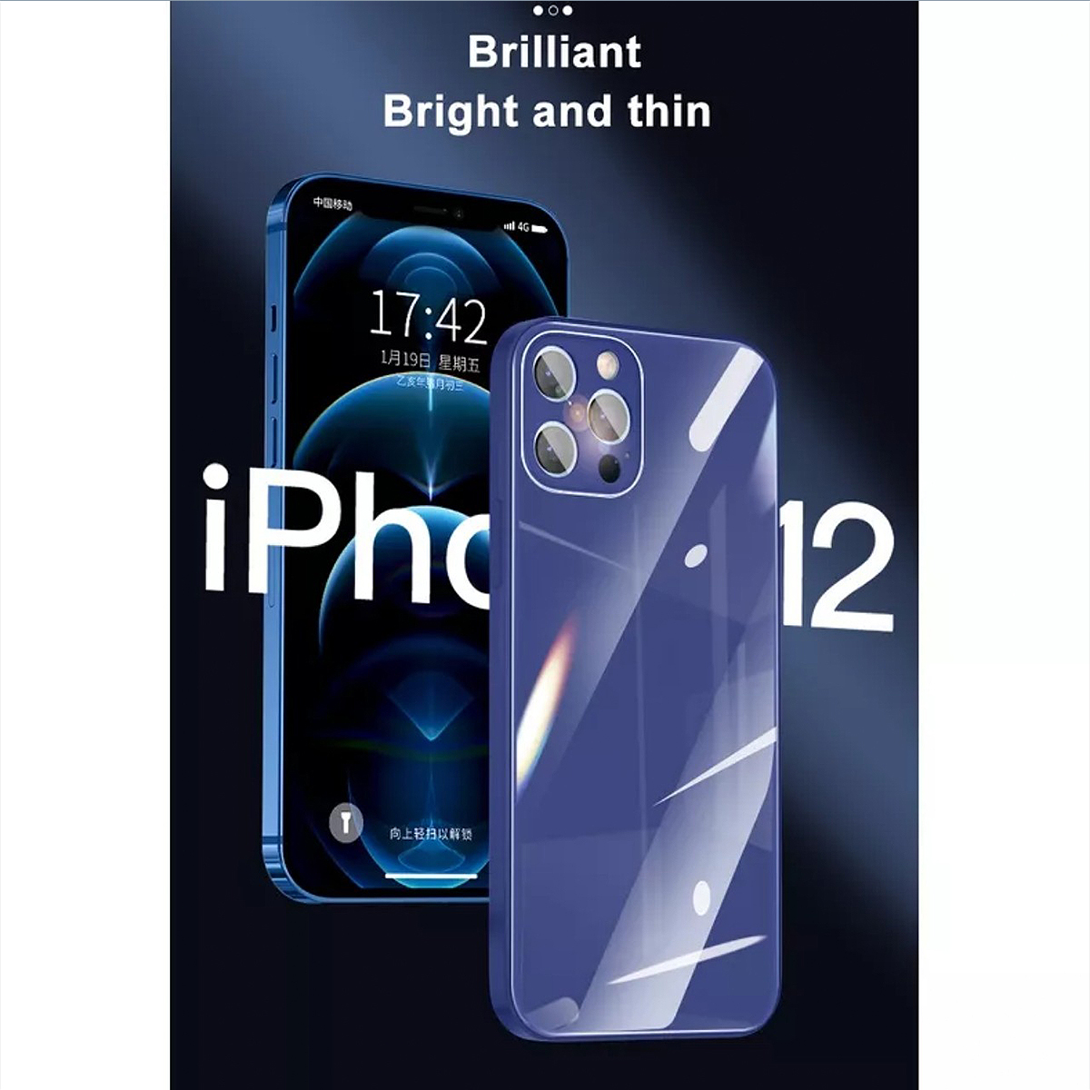 Ốp lưng kính màu viền dẻo dành cho Iphone 12/ 12 Pro/ 12 Pro Max