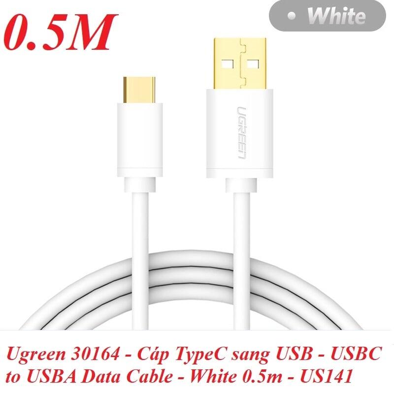 Ugreen UG30164US141TK 0.5M màu Trắng Dây USB 2.0 sang Type-C truyền dữ liệu và sạc - HÀNG CHÍNH HÃNG
