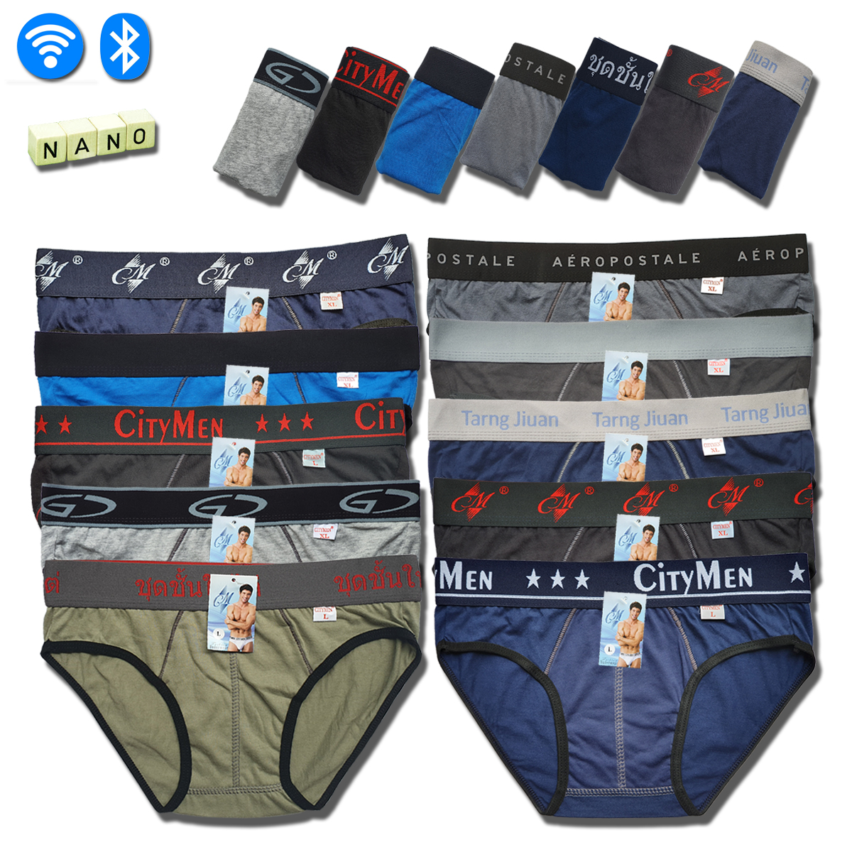 Combo 5 Quần Lót Nam nhiều lưng co giãn 2 chiều vải cotton hiệu CITYMEN, màu ngẫu nhiên, đồ lót - LMTK-MULTI2C