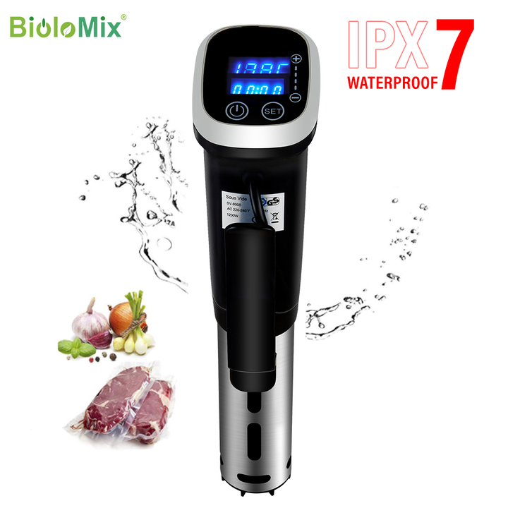 Máy nấu chậm Sous vide BioloMix SV-8008 Công suất 1200W Điều khiển màn hình LED - HÀNG NHẬP KHẨU