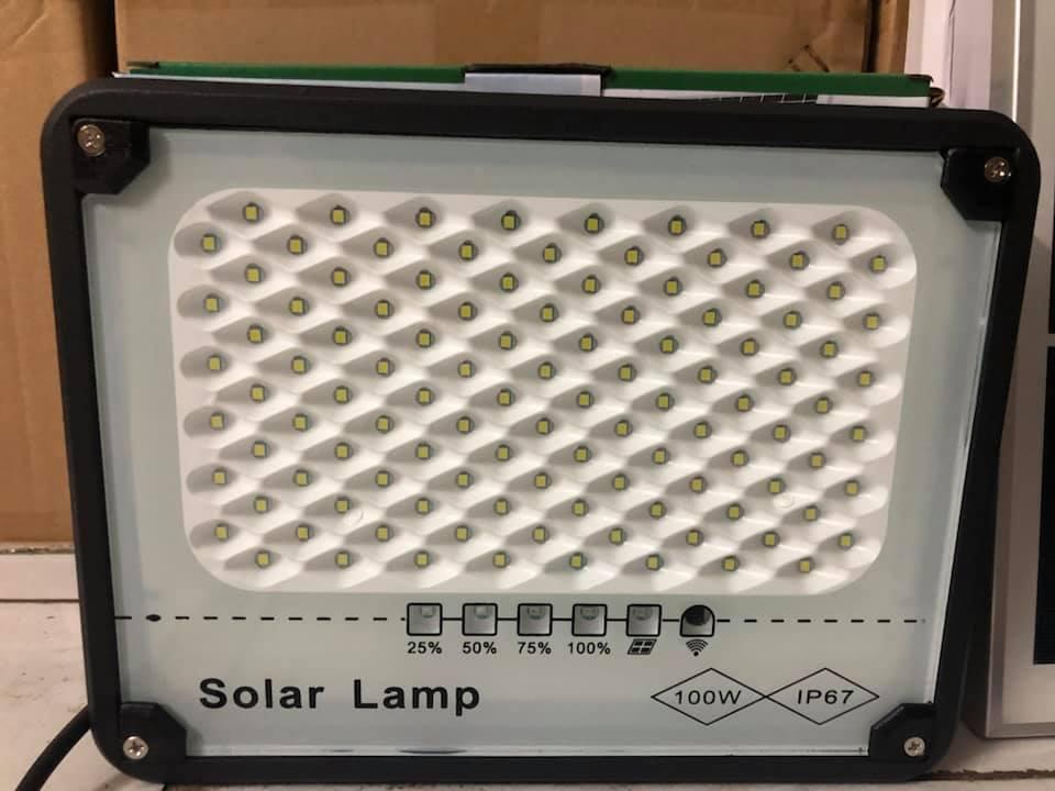 Đèn Năng Lượng Mặt Trời Solar Lamp 100W- Đèn Chống Lóa 100W | Sản phẩm sử dụng 100% năng lượng mặt trời, có điều khiển t