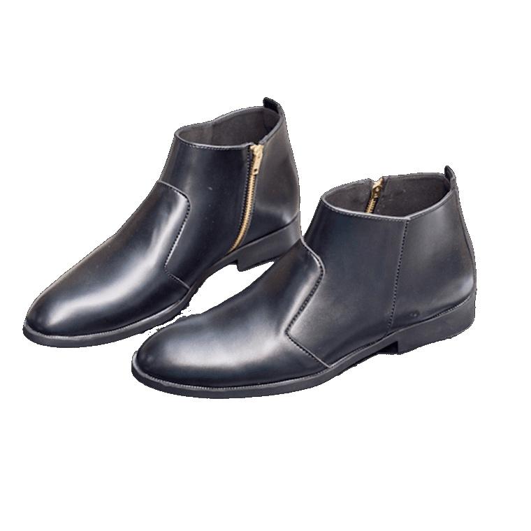 Giày Chelsea Boots Classic cổ khóa, đế khâu chắc chắn-CB521 NHÁM