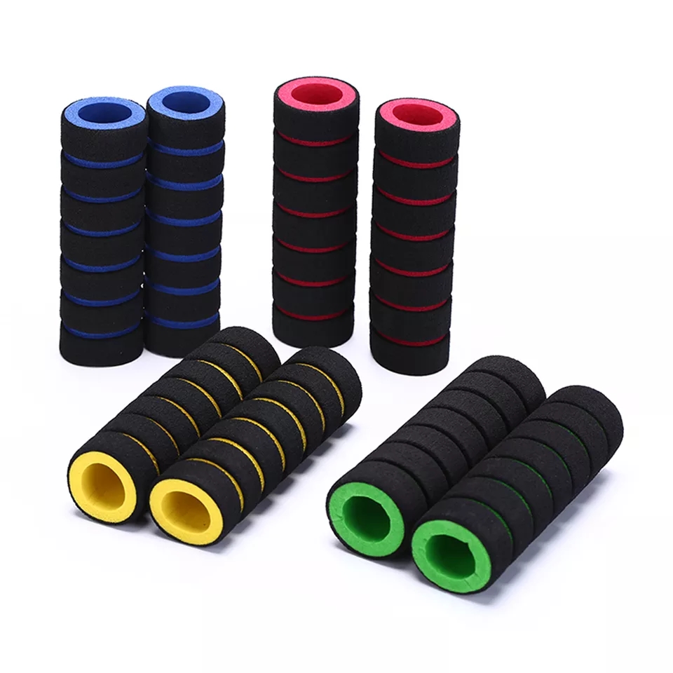 1 Cặp Bọc Tay Lái Xe Đạp Bọc Tay Cầm Đầu Nút Khóa Xe Đạp Leo Núi Chống Trượt Tặng kèm móc khóa
