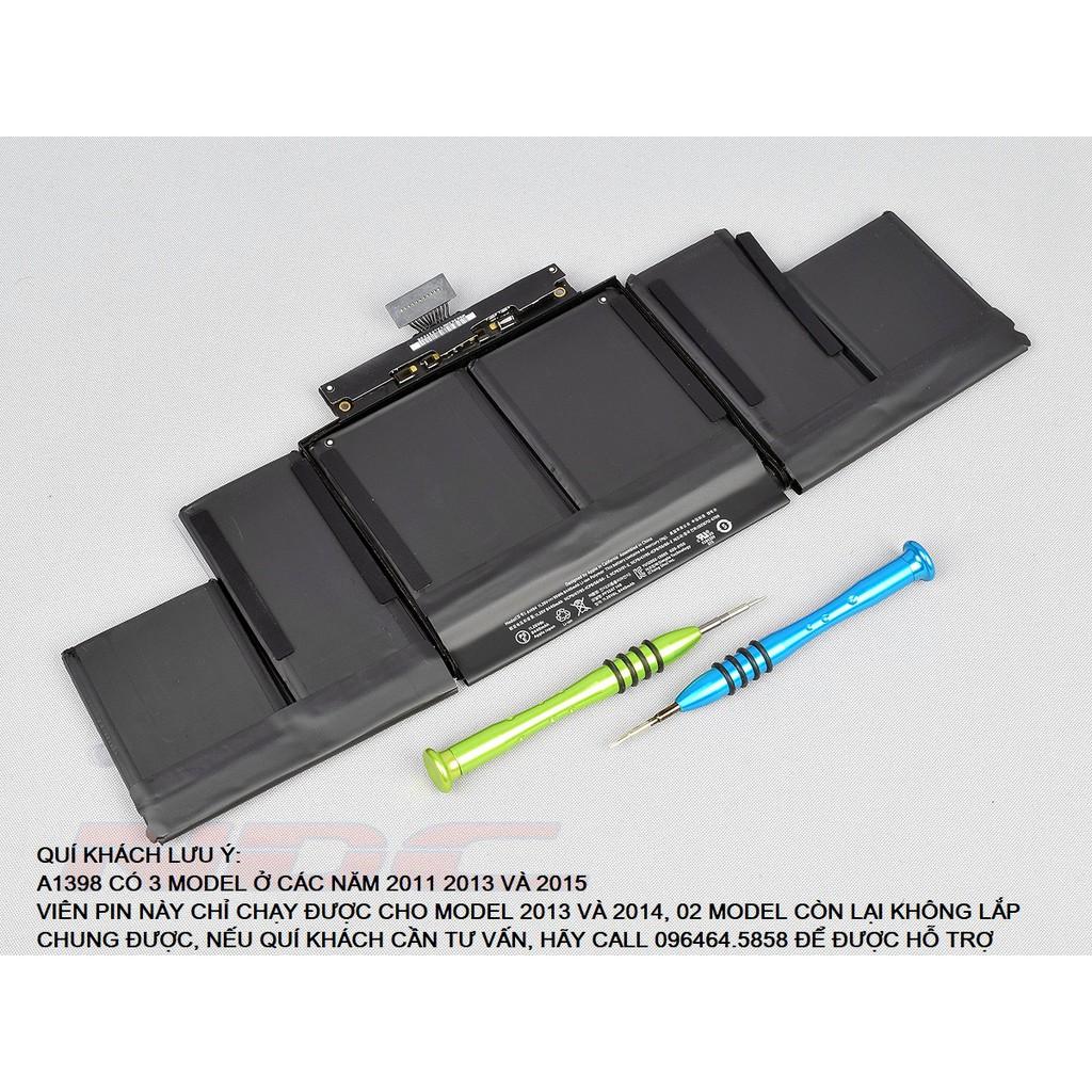 Pin Dành Cho MacBook Pro 15 Inch Retina A1398 Năm 2013 đến giữa 2014 và ME293 ME294 Mã Pin A1494