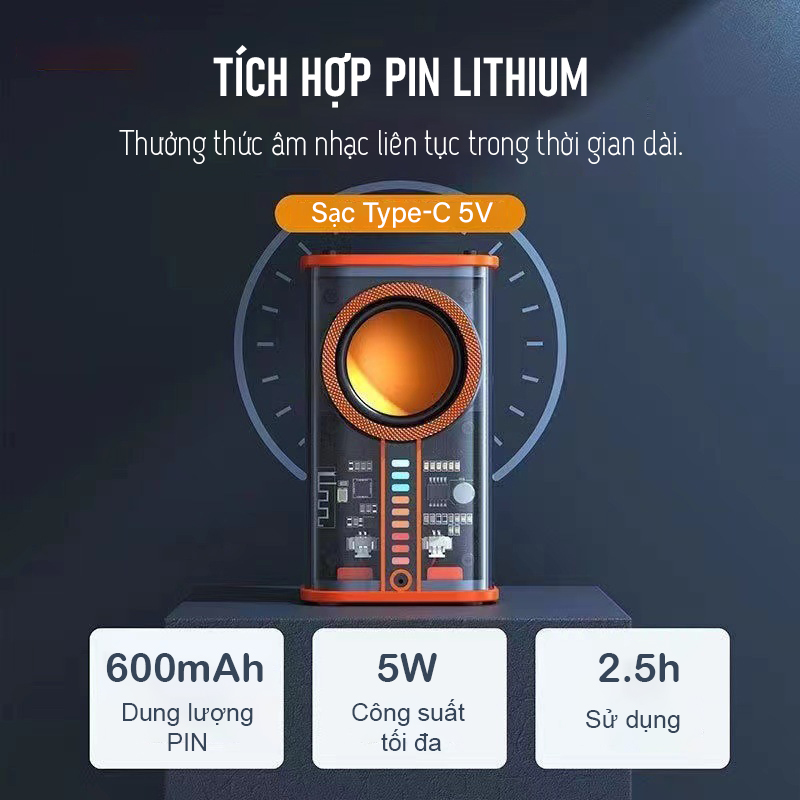 Loa bluetooth mini K07, âm thanh vòm 360 độ- D1475