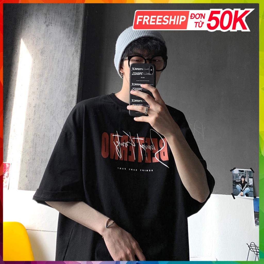 Áo thun tay lỡ form rộng Oversize Unisex, áo phông nam nữ AD68