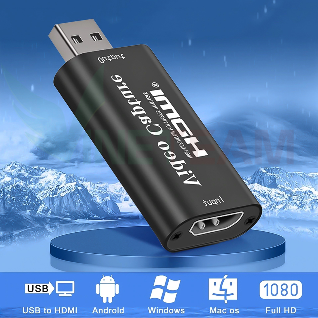 Cáp HDMI to USB 3.0 video capture hỗ trợ livestream từ điện thoại di động, Ipad, Máy Ảnh, PC, PS, Máy Quay Phim 360 Wii U DV, hội nghị truyền hình, đầu ghi hình HD, thiết bị y tế, máy nội soi, ghi hình siêu âm vào máy tính - hàng chính hãng