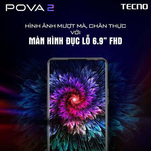 Tecno Pova 2 6GB l 128GB - Điện Thoại Thông Minh Chiến Game Cực Đỉnh - Hàng Chính Hãng