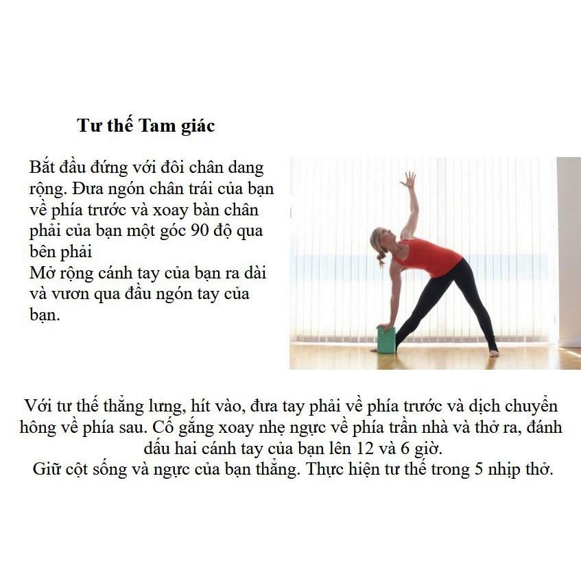 GẠCH TẬP YOGA IN HOA MANDALA -NHIỀU MÀU tặng kèm dây dù yoga