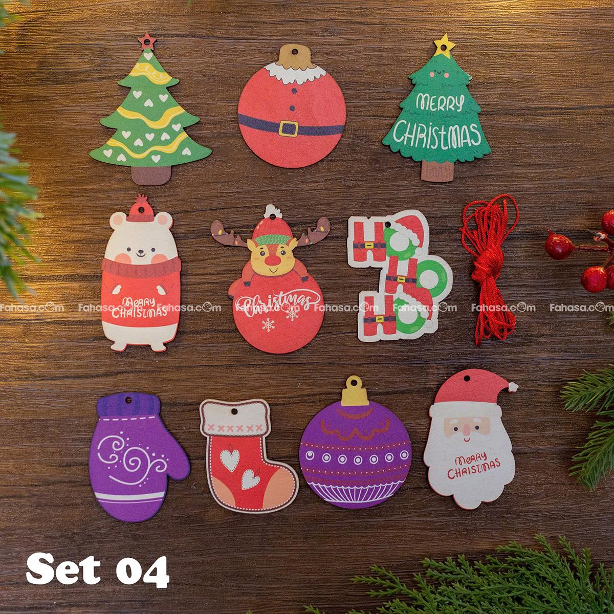 Dây Hình Gỗ Trang Trí Giáng Sinh - Bách Mộc - Set 4