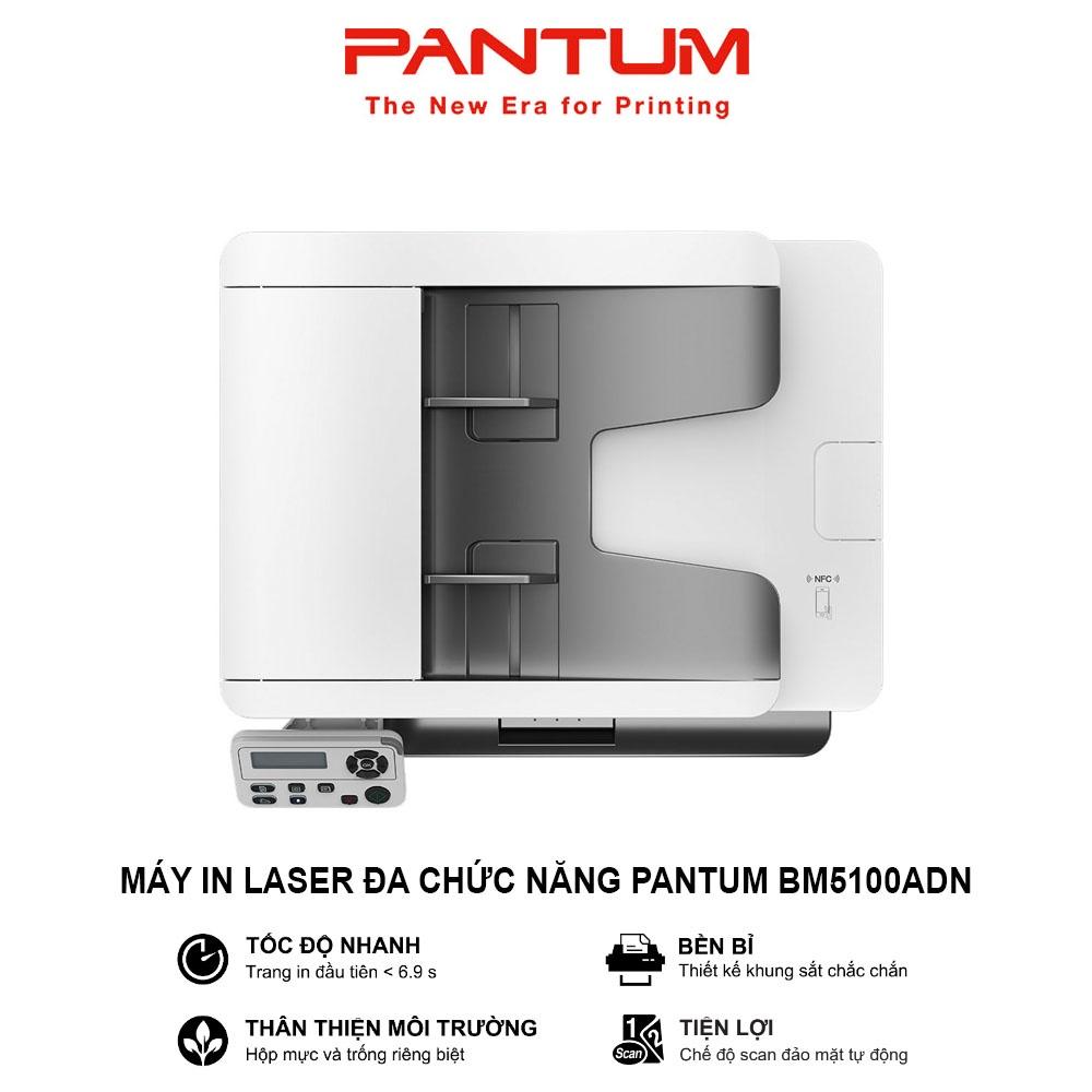 Máy in Laser đa chức năng PANTUM BM5100ADN, in qua mạng LAN, đen trắng, tốc độ cao, scan, photocopy, tự động đảo mặt, A4 (Hàng chính hãng)