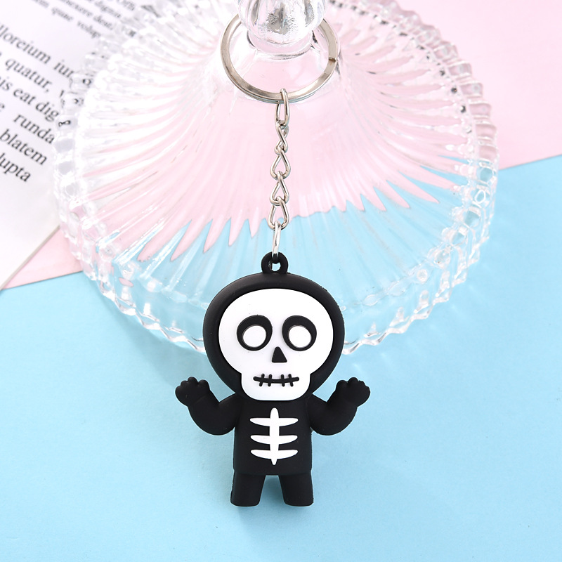 5 Cái Móc khóa Halloween hoạt hình quà tặng ngày lễ mặt dây chuyền cặp học sinh đồ trang trí xe hơi bí ngô dơi