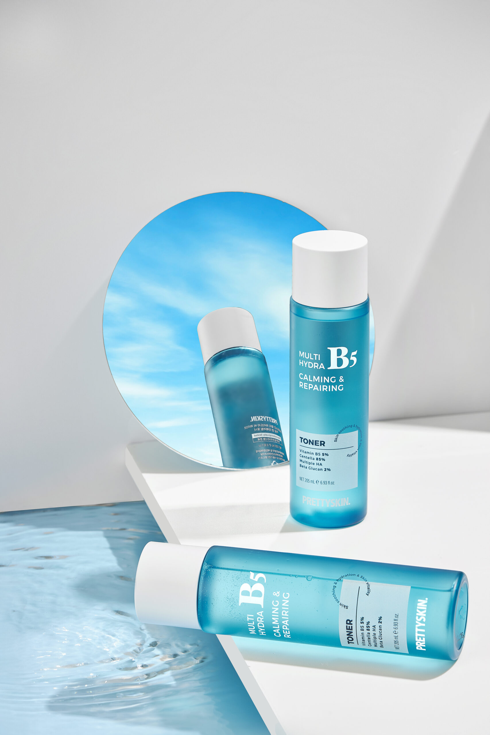 Nước Hoa Hồng Phục Hồi Dưỡng Trắng PrettySkin Multi Hydra B5 Calming &amp; Repairing Toner 205ml