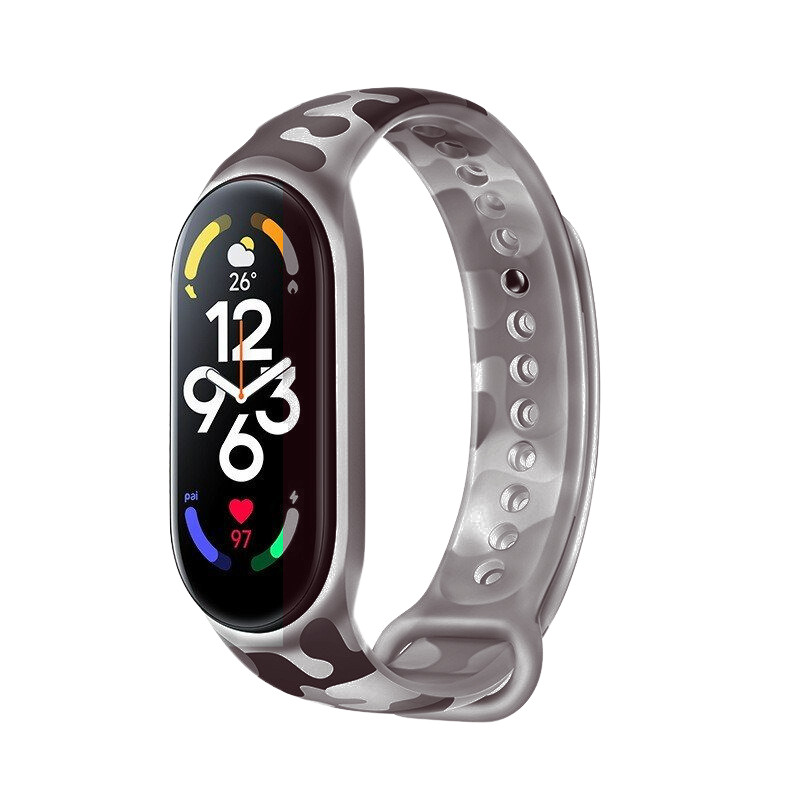 Dây Đeo Thay Thế Dành Cho Vòng Đeo Tay Thông Minh Xiaomi Mi Band 5 Miband 6 Miband 7 Nhiều Màu - Hàng Chính Hãng - Xám Tím