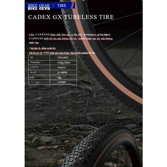 Lốp xe đạp tanh mềm GIANT CADEX GX TUBELESS TIRE