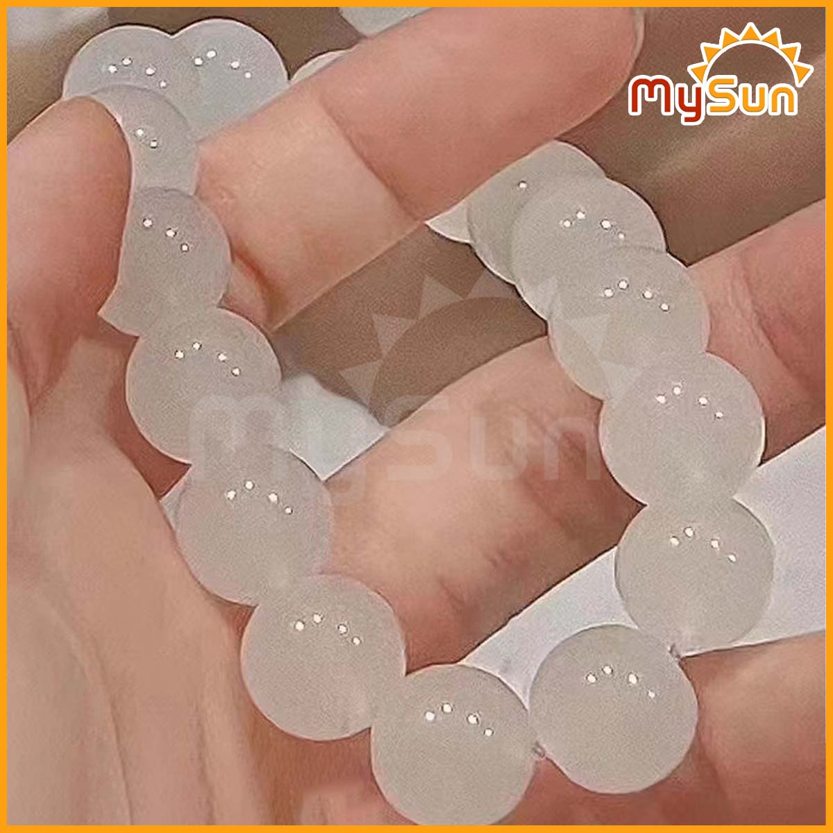 Vòng chuỗi hạt đeo tay đá thạch anh tóc trắng, tím, xanh, đỏ cho nam nữ đẹp MySun
