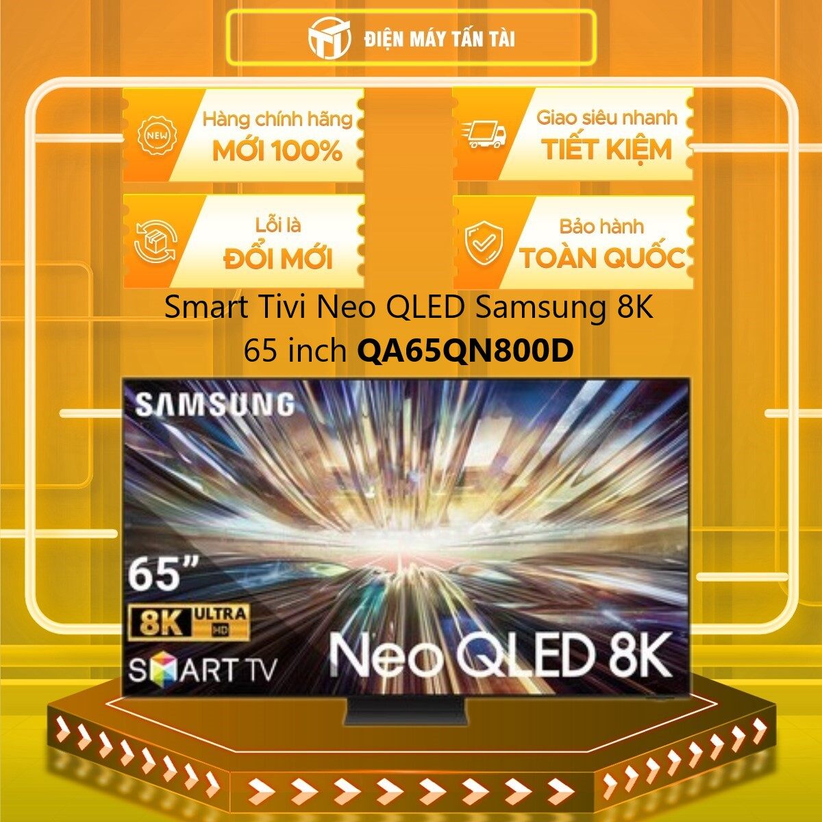 Smart Tivi Samsung Neo QLED 8K 65 Inch QA65QN800D QA65QN800DA 65QN800DA 65QN800D - Hàng chính hãng - Chỉ giao HCM