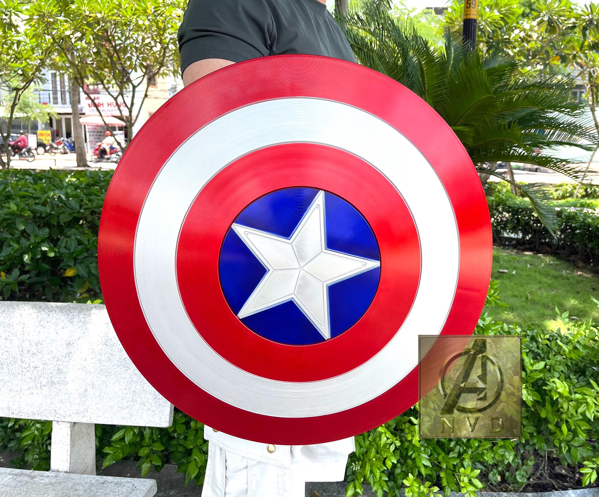 Khiên Captain America kim loại size 1:1 loại xịn cực đẹp