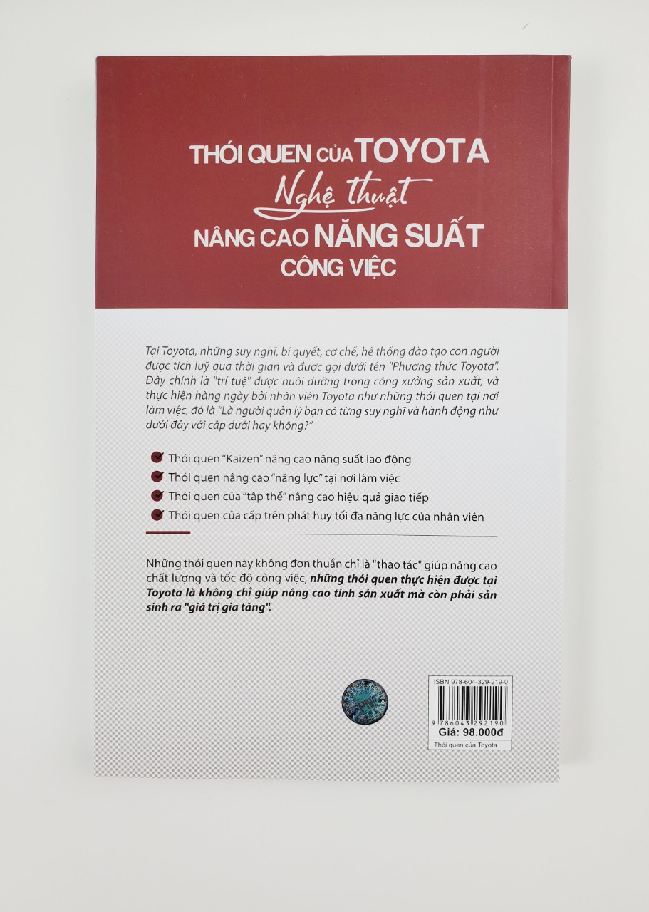 Thói Quen Của TOYOTA Nghệ Thuật Nâng Cao Năng Suất Công Việc