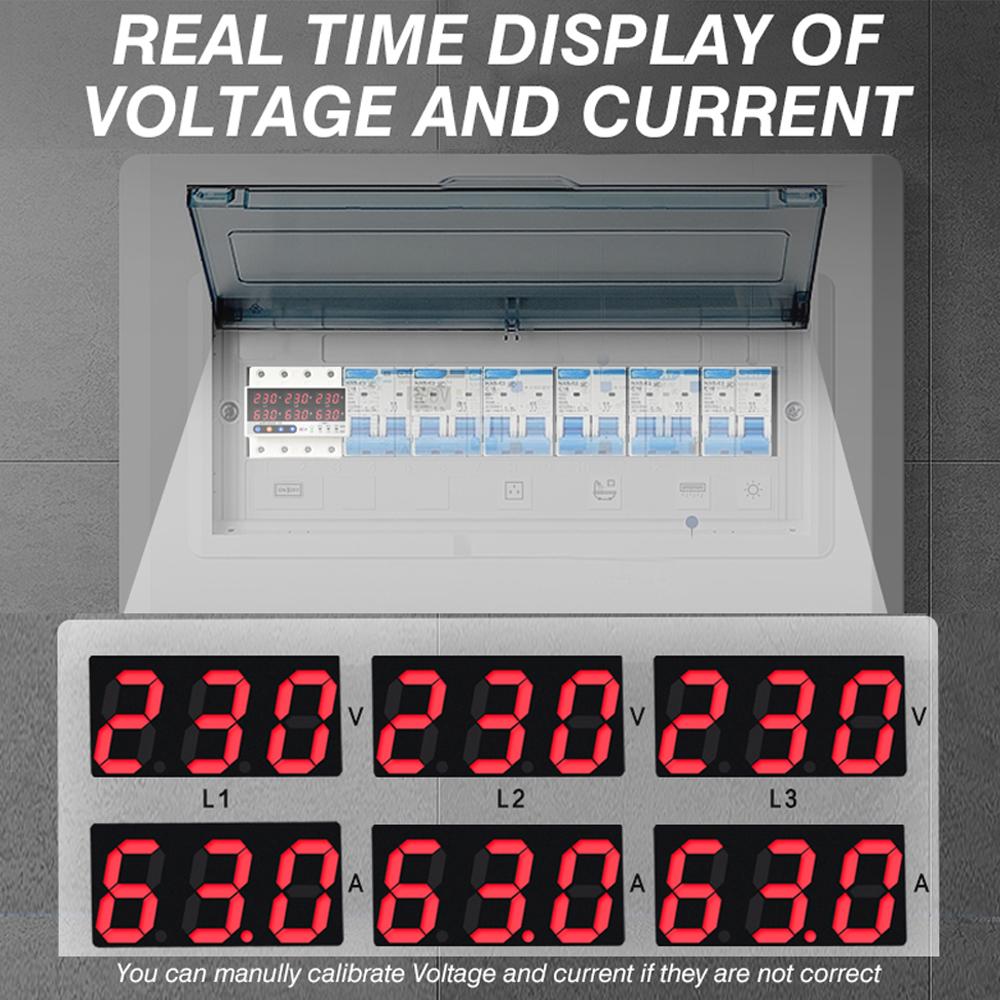 Three Phase Voltage and Current Protector Synchronous and Asynchronous Working Modes Design Multiple Protections with Automatic Power Off and Automatic Reset Function
