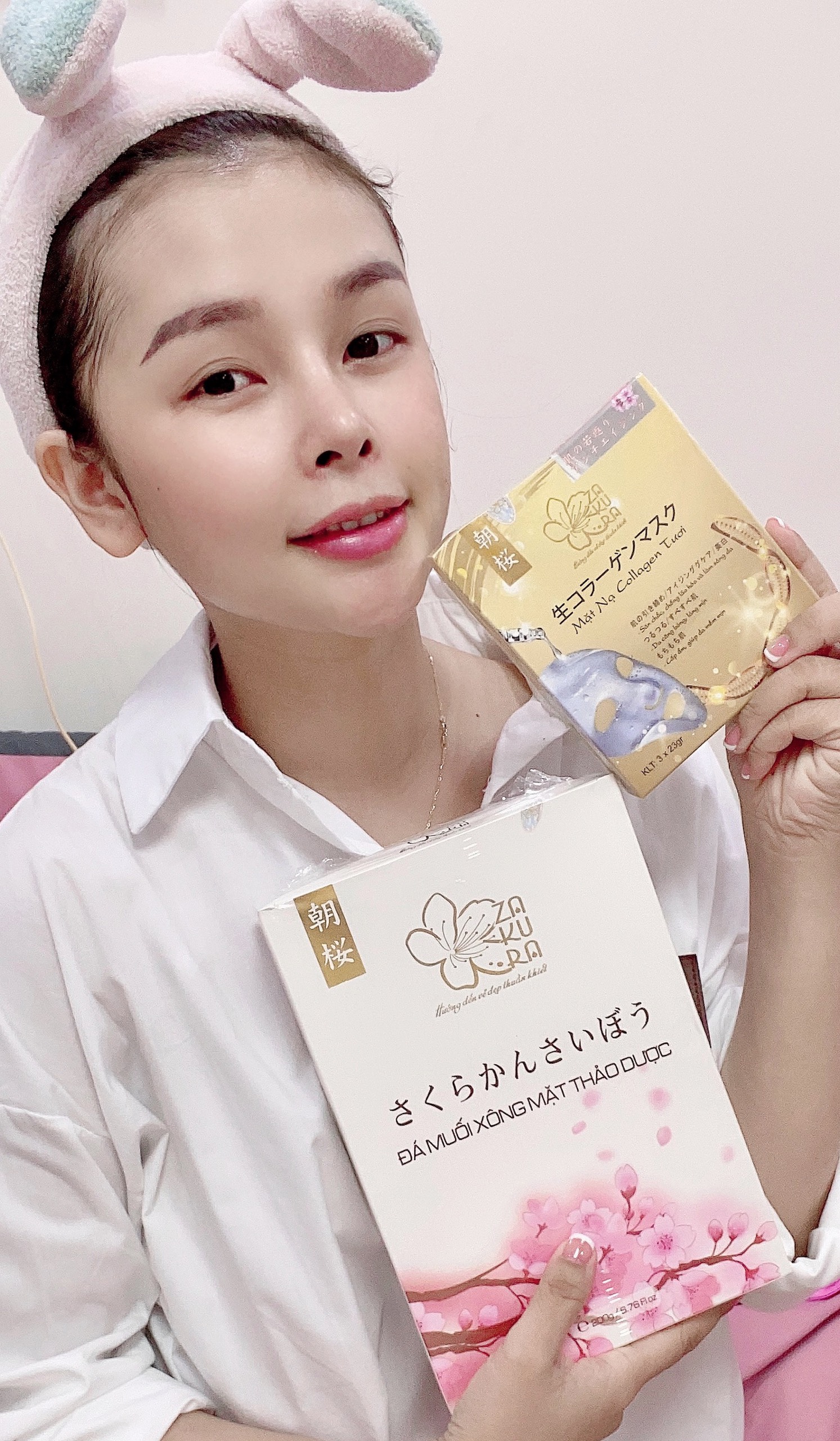 Mặt Nạ Collagen Tươi Asa Zakura - Căng Bóng, Trẻ Hóa Da