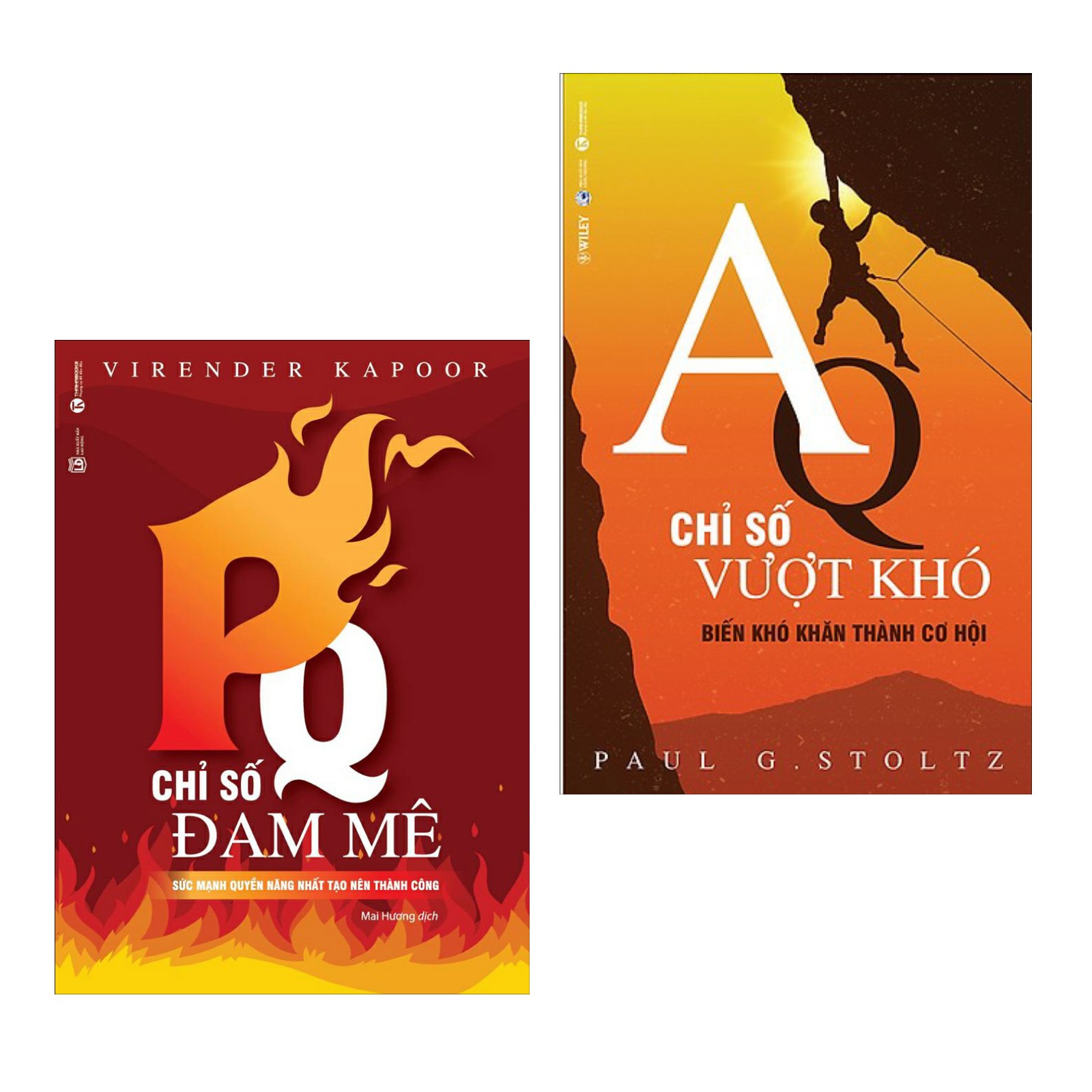 Combo Sách Kinh Tế Hay: PQ - Chỉ Số Đam Mê + AQ - Chỉ Số Vượt Khó (Tặng kèm bookmark thiết kế)