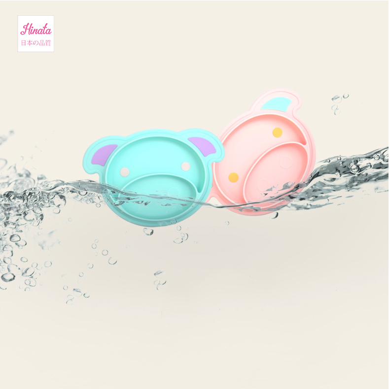 Bát ăn dặm Piglet Silicone BAD02 - Thương hiệu Hinata Nhật Bản - Đạt chứng nhận FDA + Kiểm định Quatest