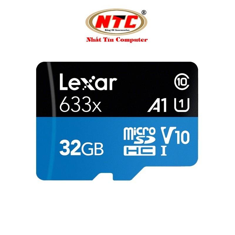 Thẻ nhớ MicroSDHC Lexar 32GB 633x A1 V10 U1 95MB/s - Không box (Xanh)