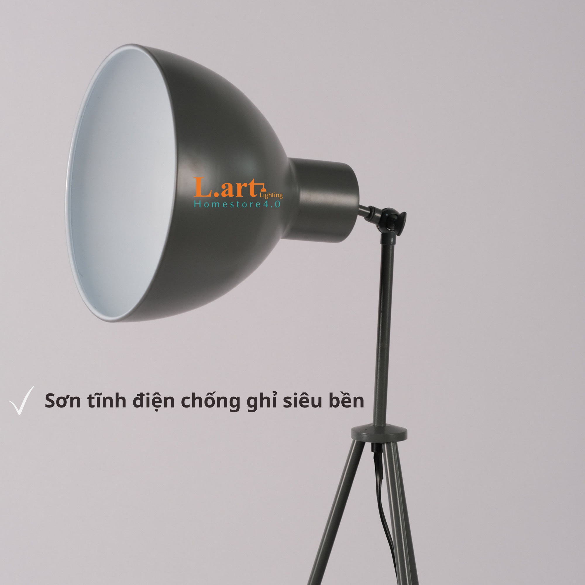Đèn cây đứng chân máy màu xanh hiện đại, kiến trúc công nghiệp, minimalism DCLA011