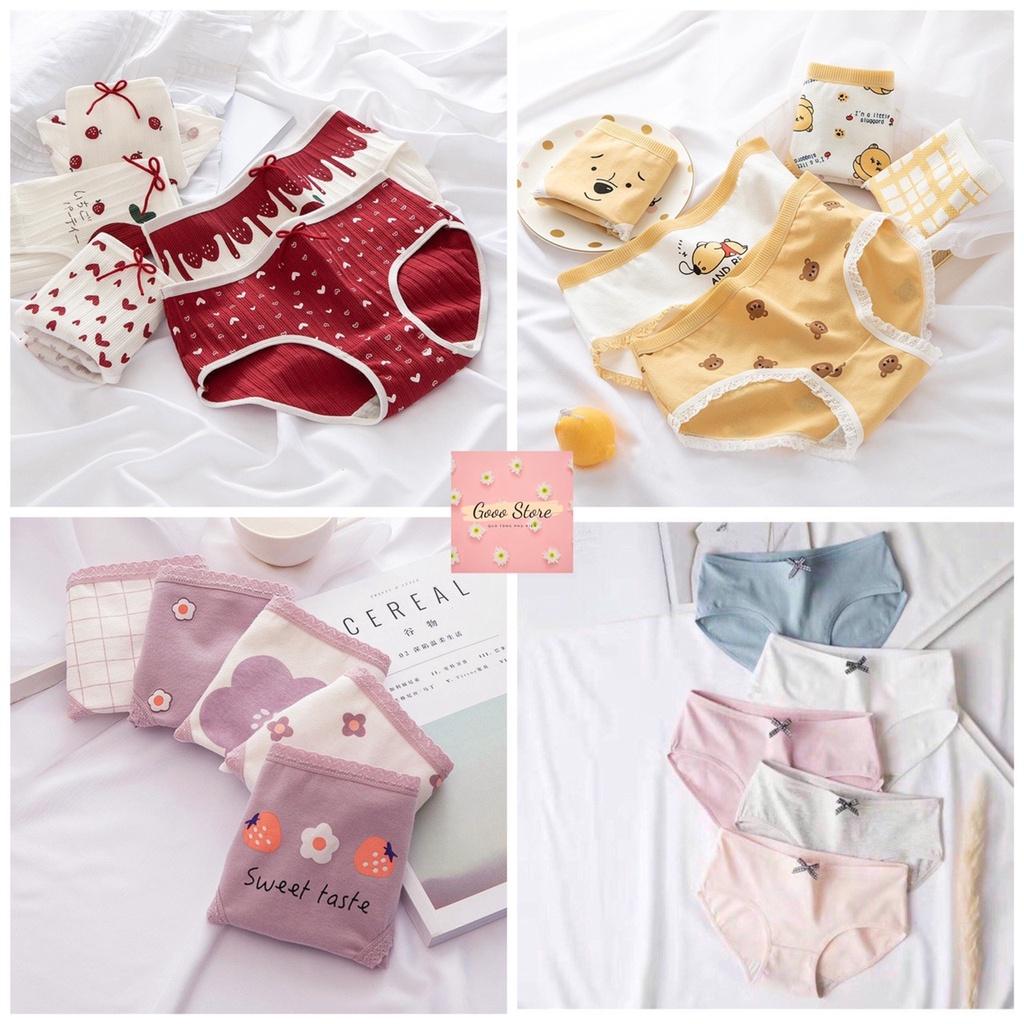 Combo 5 quần lót kháng khuẩn,chống viêm,quần lót hình cute dễ thương,chip nhiều size mẫu đẹp