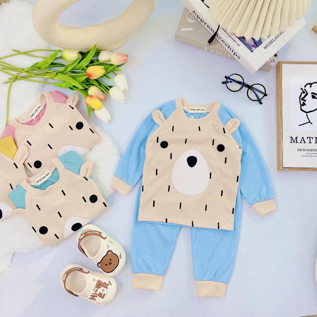 (MS50)Bộ dài tay len tăm phối màu tai thỏ ấm áp cực xinh cho bé trai/bé gái