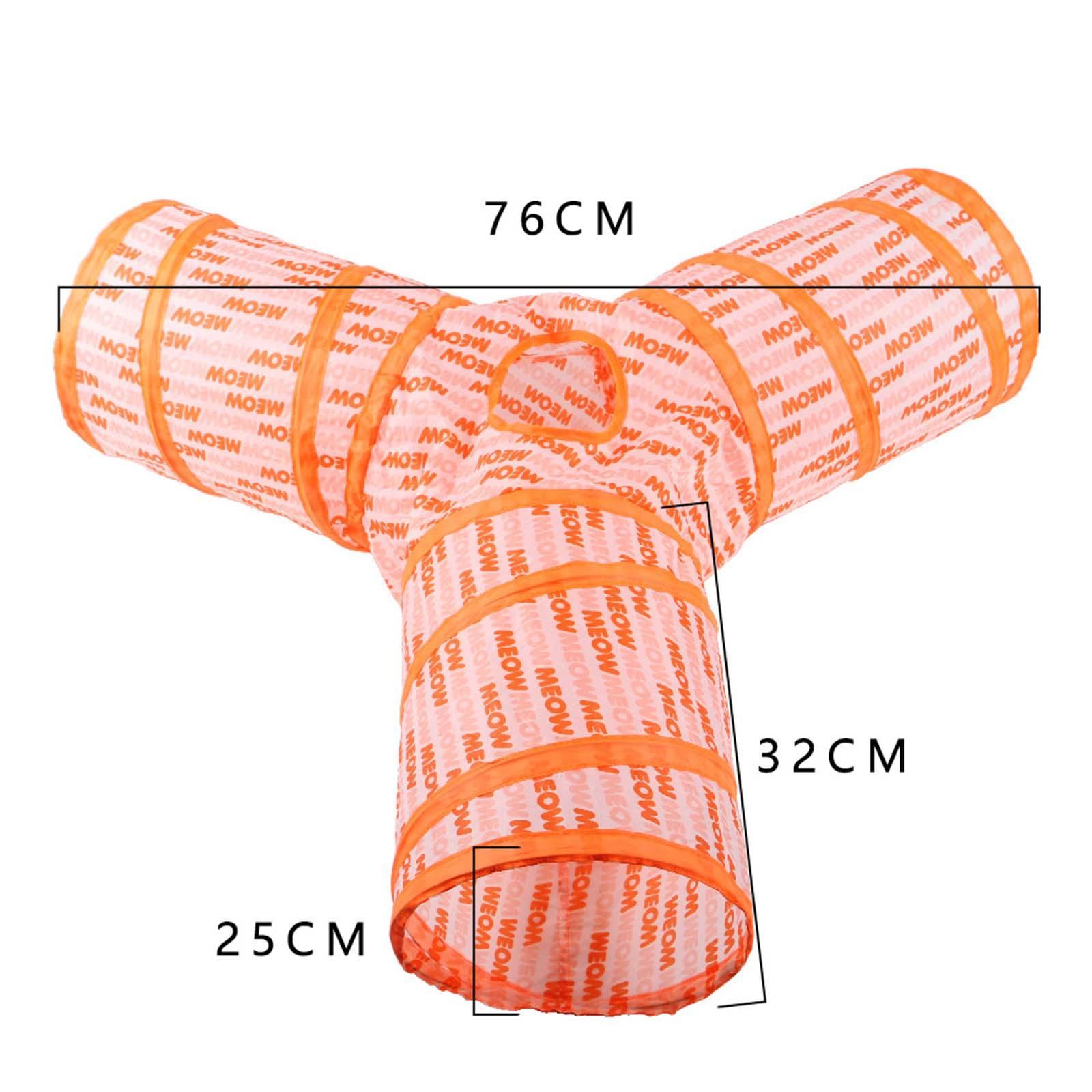 4 Pieces Cat Foldable Tunnel Toy for Bunny Kitten Small Animal Play Tunnel