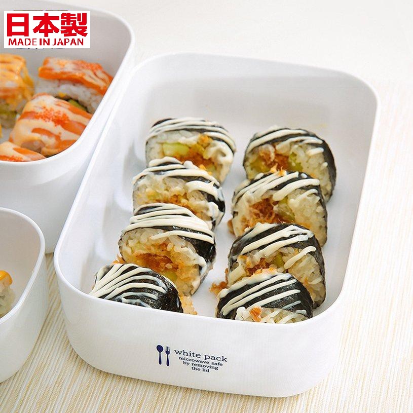 Hộp đựng thực phẩm chữ nhật Nakaya White Pack với thiết kế trang nhã, sang trọng - nội địa Nhật Bản