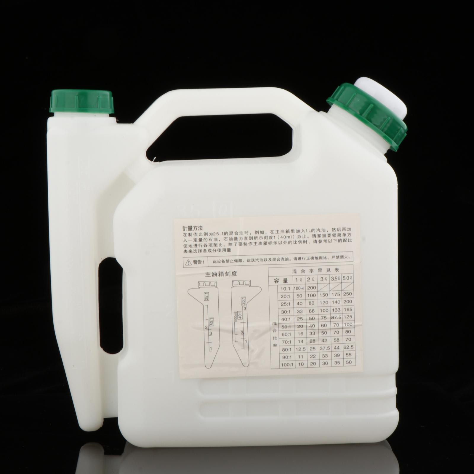 Gasoline Fuel Mixing Bottle 40:1 for Trucks Lawn Mowers 3.5L