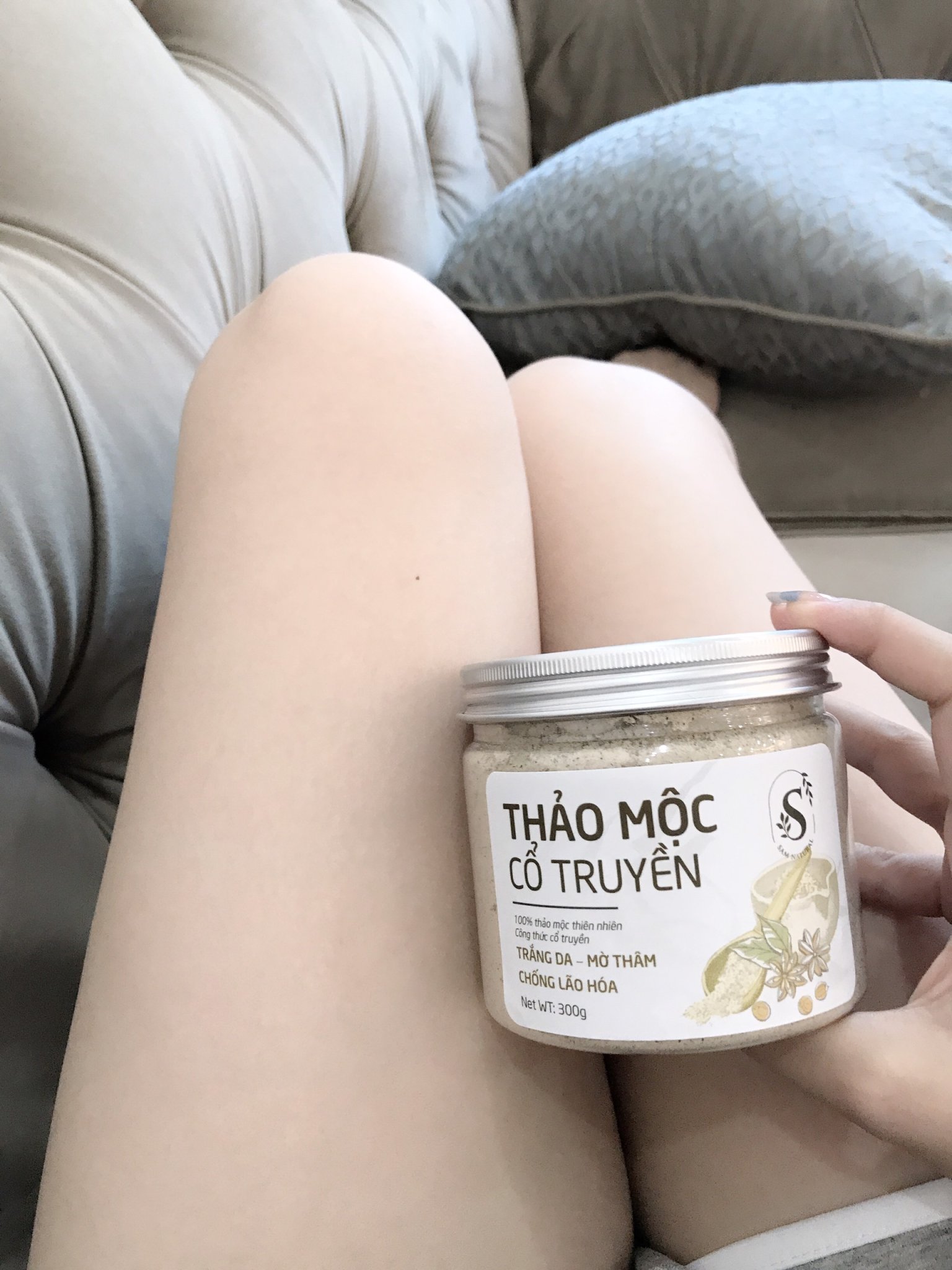 Bột Thảo Mộc Cổ Truyền Sam Natural (300gr) giúp tẩy da chết, làm sáng da