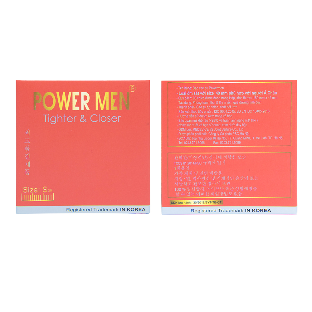 Bao cao su Powermen Ôm sát dành cho Gia đình