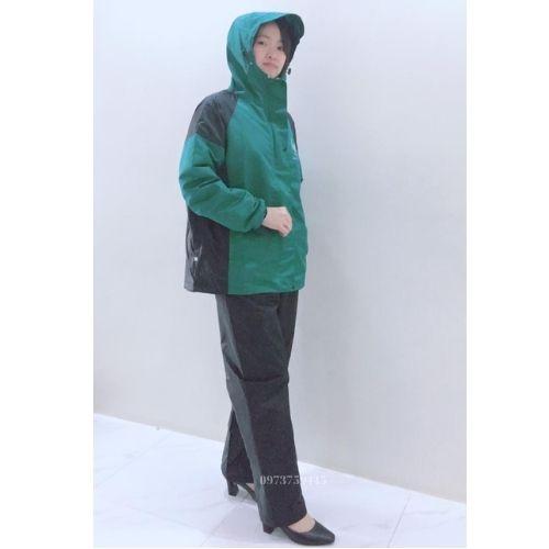 Áo mưa bộ, áo mưa người lớn 2 lớp phủ PU chống thấm, chống lạnh FBM 001