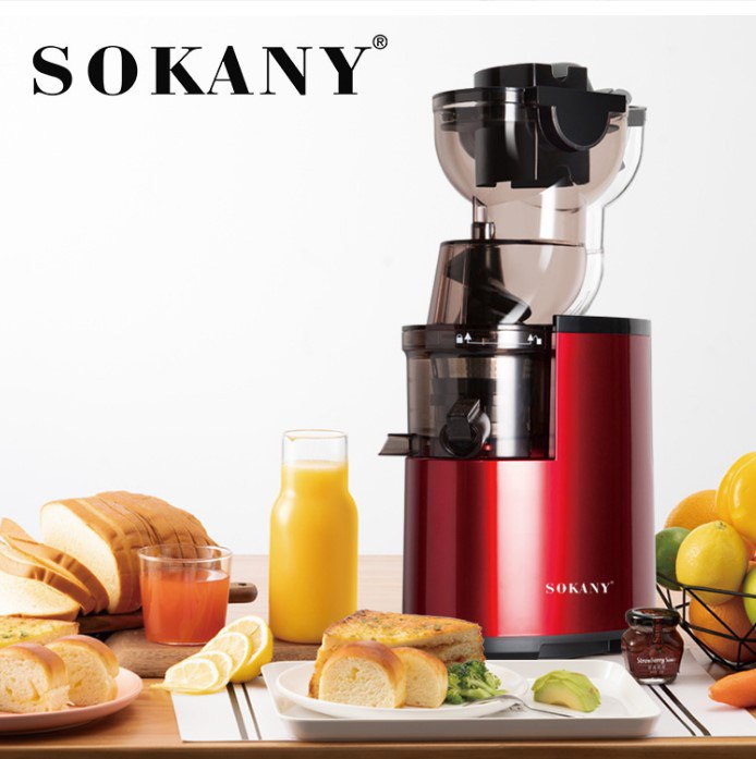Máy ép chậm SOKANY ép kiệt nước hoa quả, máy làm kem lạnh công suất cực lớn 300W - SK25R  - HÀNG CHÍNH HÃNG - DELIYA