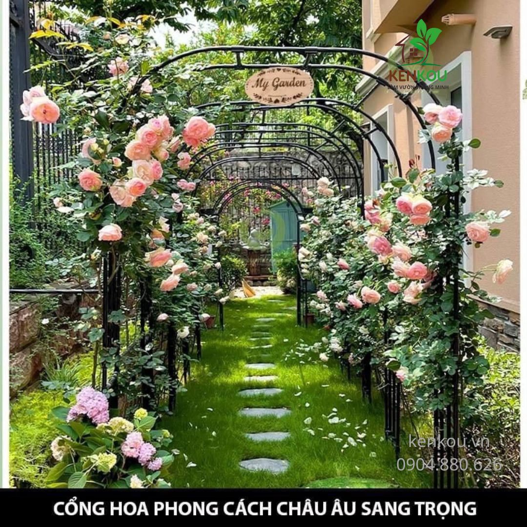 Ống nối cổng vòm hoa Hàng Chính Hãng DAIM Nhật Bản - Lõi thép bọc nhựa - cổng hoa giấy, hoa hồng