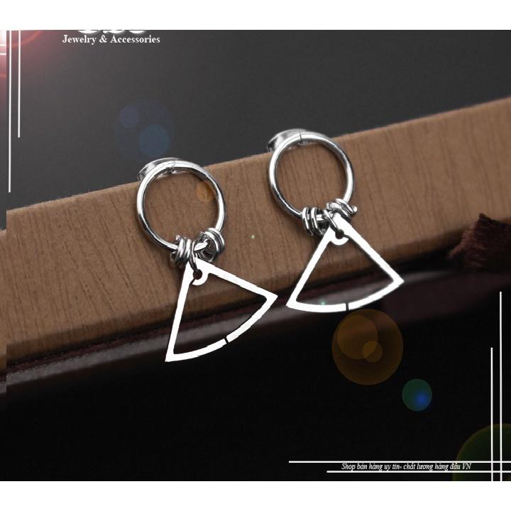 BÔNG TAI NỮ INOX THỜI TRANG VÒNG TRÒN ĐẸP THÉP KHÔNG GỈ