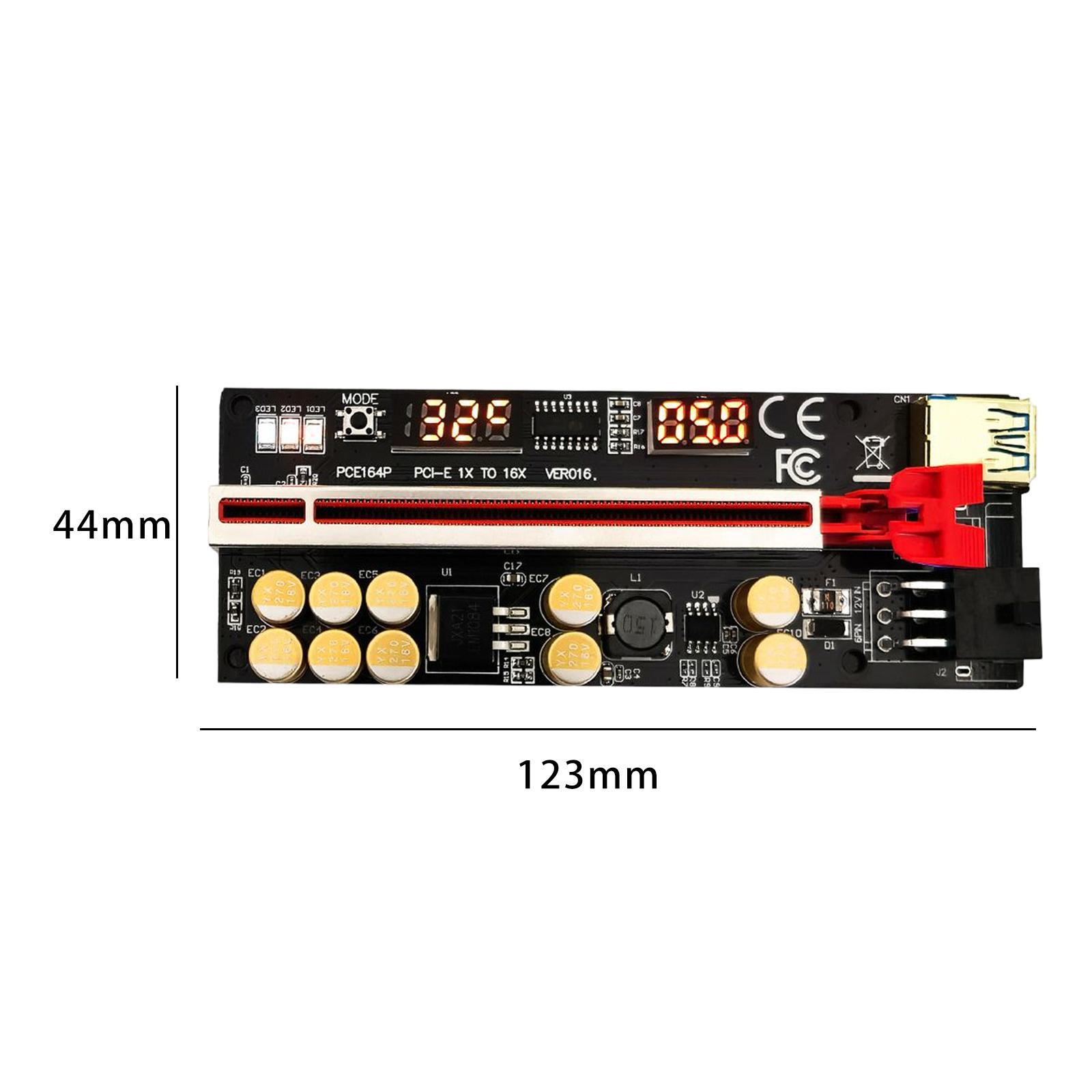 PCIe Riser Adapter Card 1x to 16x Multiplier Graphics Card for Computer