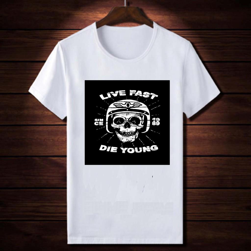 Áo thun nam in skull đầu lâu mt2