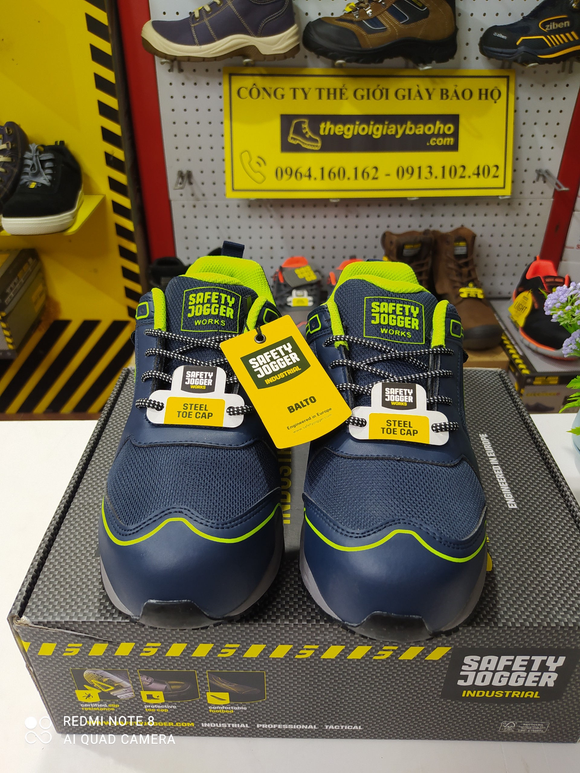 Giày Bảo Hộ Safety Jogger Balto, Da Chất Lượng Cao, Đế PU, Chịu Nhiệt Cao, Chống Trượt, Đâm Xuyên