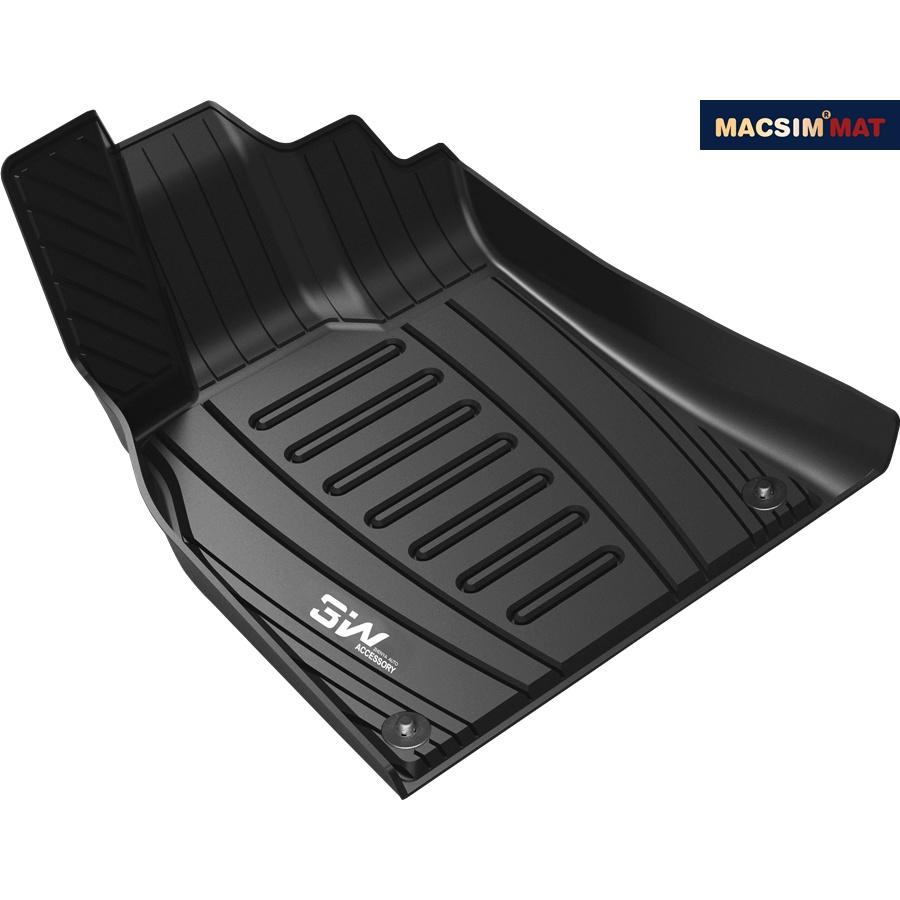 Thảm lót sàn xe ô tô Audi Q7 2015- đến nay Nhãn hiệu Macsim 3W chất liệu nhựa TPE đúc khuôn cao cấp - màu đen